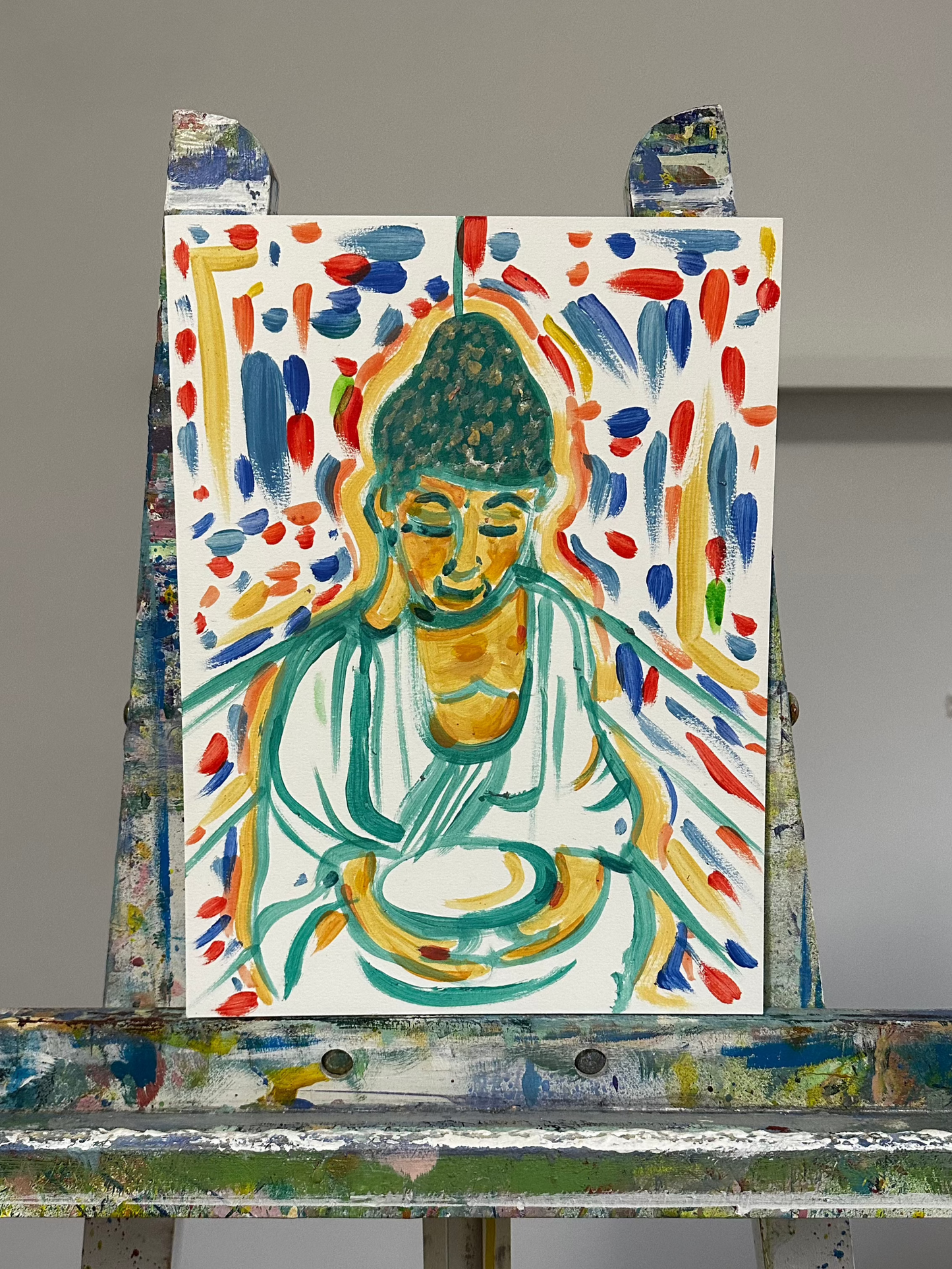 Buddha In Color Painting